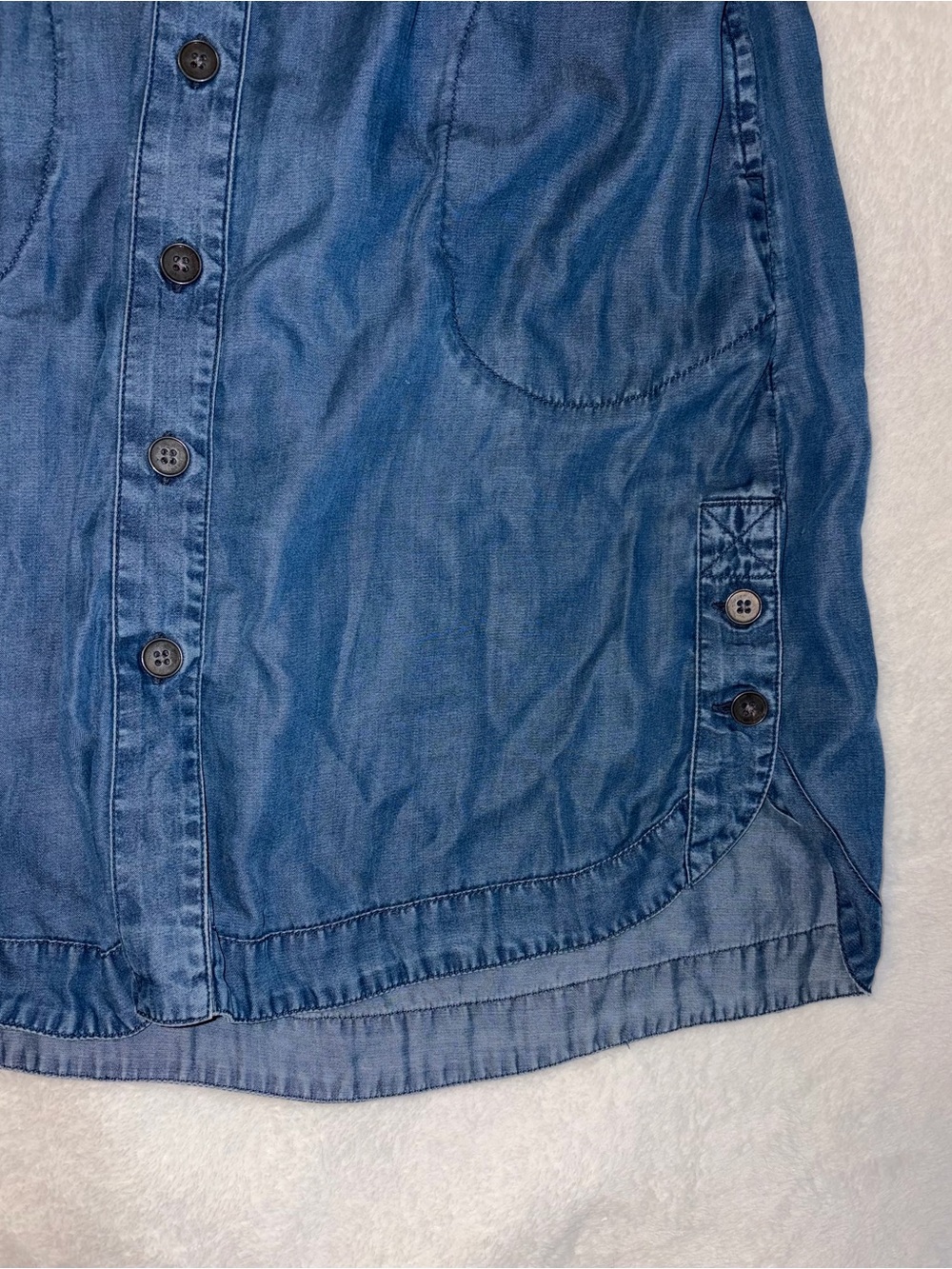 PRANA Denim Style Sleeveless Dress sz S - Picture 5 of 9